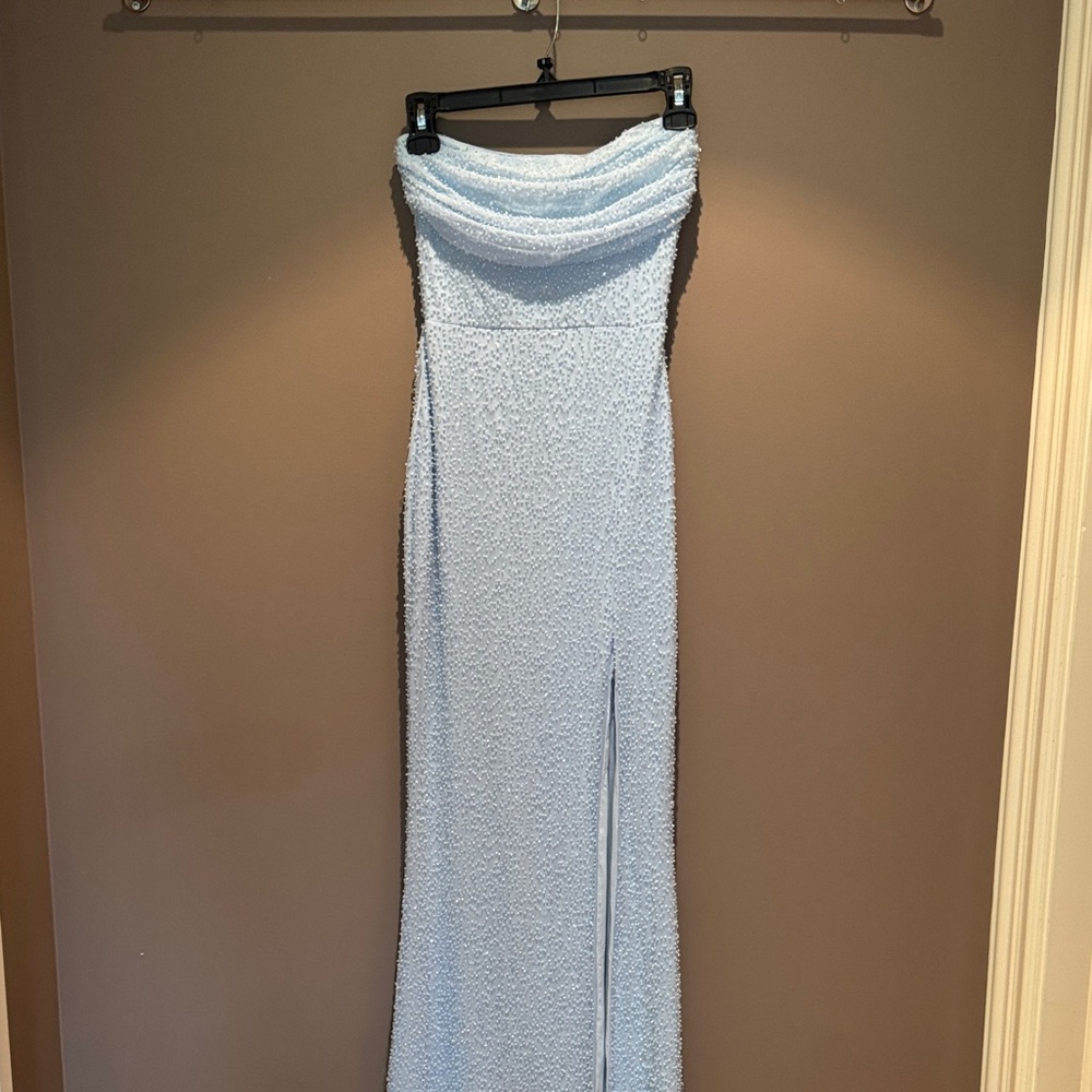 WINDSOR Elegant Blue Strapless Women’s Dress